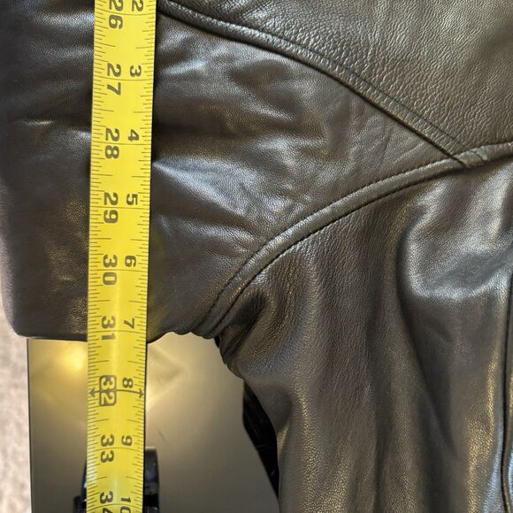 Canada Sportswear Men's Lamb Leather Jacket Black Heavyweight Button 4XL - Desc - Picture 9 of 10